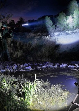 MOCNA LATARKA TAKTYCZNA LED LAMPA AKUMULATOROWA USB SURVIVALOWA PREZENT