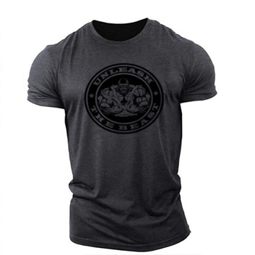 Fitness Sports Fitness Cartoon Print Męska koszulk