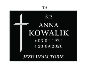 TABLICA NAGROBKOWA NA GRÓB TABLICA z napisem