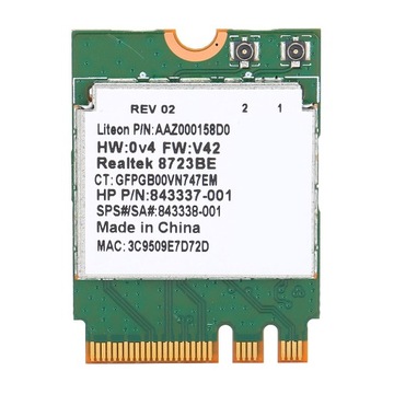 Сетевая карта Wi-Fi 2,4G RTL8723BE NGFF M.2