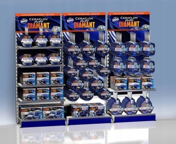 ZESTAW 3 PATELNII NIEPRZYWERAJĄCYCH GRANATOWE PRESTIGE DIAMANT