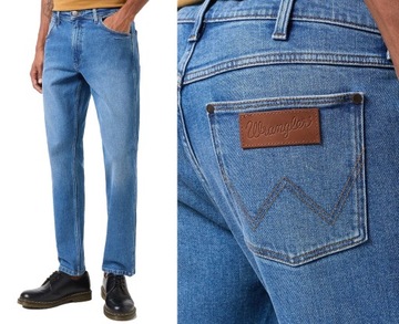 WRANGLER Spodnie JEANS GREENSBORO 803 Niebieski W32 L30