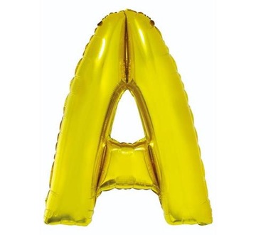 BALON 40 CM LITERKA ZŁOTA A