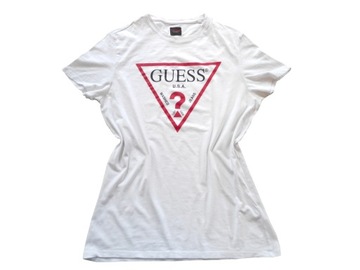 Guess bawełniany logowany t-shirt M