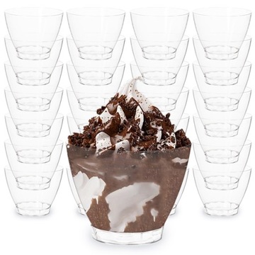 Pucharek plastikowy na lody przeźroczysty 400ml 25