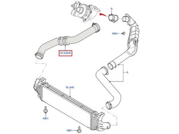 TRUBKA WAZ TURBO INTERCOOLER FORD S-MAX WA6 2.0 TDCI