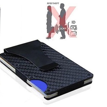 Кошелек из углеродного волокна, тонкий зажим для денег, минималистичный дизайн