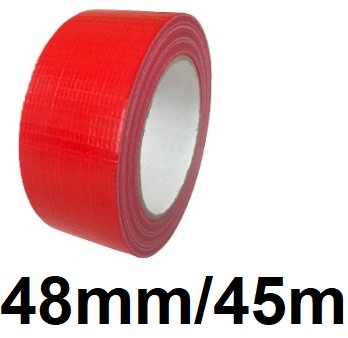 Taśma oznaczeniowa naprawcza duct tape 48mm 45m uniwersalana czerwona