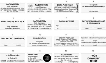 PIECZĄTKA COLOP 20 Z GUMKĄ 3-4 wersy RÓŻNE KOLORY