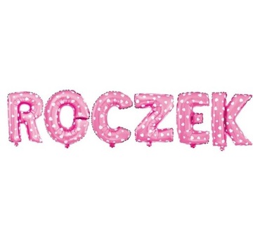 Zestaw balonów foliowych Roczekróżowy 40cm