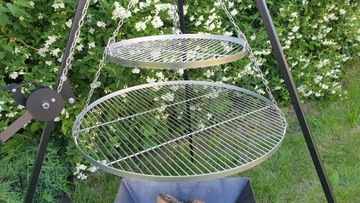 РЕШЕТКА КРУГЛАЯ 50 СМ, НЕРЖАВЕЮЩАЯ, ДЛЯ КАМИННОГО ГРИЛЯ