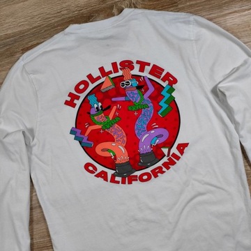 HOLLISTER California Longsleeve Logo Biały r. L