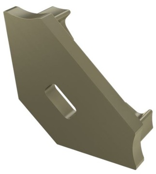 Боковая заглушка для угловых профилей под 45 градусов, тип C - Inox с отверстием