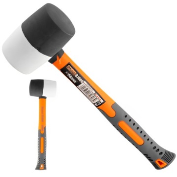 MŁOTEK GUMOWY FIBERGLASS 60 mm /450G BIAŁO-CZARNY RICHMANN C2606