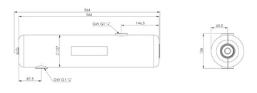 ПРОТОЧНЫЙ НАГРЕВАТЕЛЬ BEH 460 БЕЗ ЭЛЕКТРОНАГРЕВАТЕЛЯ AFRISO