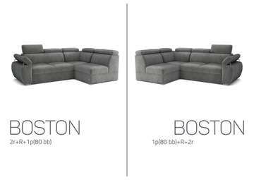 BOSTON X угловой диван со спальным местом и подголовниками