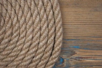 Натуральная джутовая веревка, джутовый шпагат ЭКО, 20 мм, 10 метров.