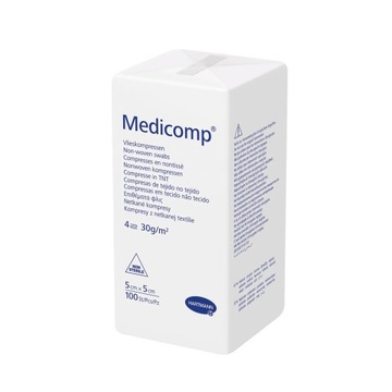 HARTMANN kompresy MEDICOMP z włókniny 5 cm 100 szt