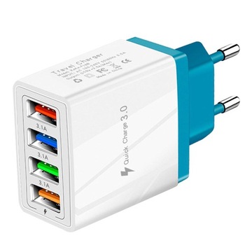 USB USB Wall Plug -In USB Wall Charger Light Blue