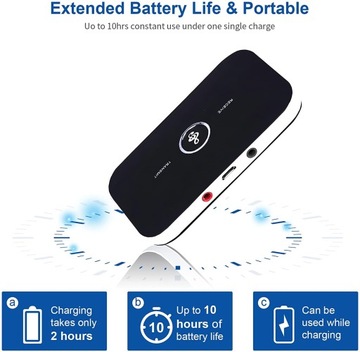 Bluetooth -адаптер 5.0 A2DP AVRCP AUX RCA 2 в 1