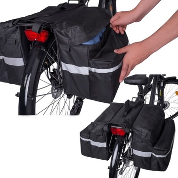 SAKWA ROWEROWA DUZA TORBA BAGAZNIK 2 KOMORY