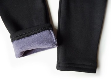 LEGGINSY OCIEPLANE POLARKIEM CZARNE MIEGO 98/104