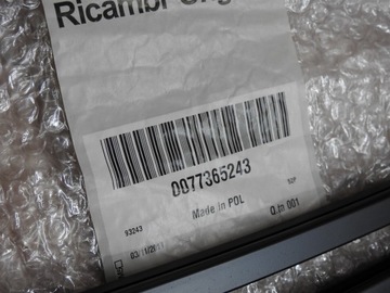 poprzeczka wzmacniająca dach składany Fiat 500 / Abarth 2007- 77365243