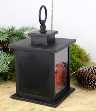 КАМИН LED ФОНАРЬ имитация пламени огня 22см