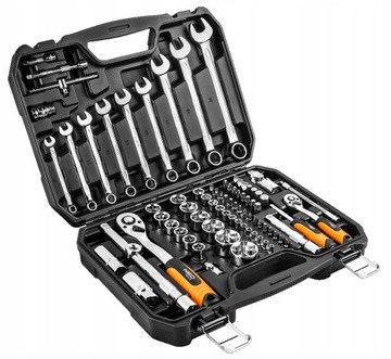 ZESTAW KLUCZY NASADOWYCH NEO TOOLS 82 ELEMENTY