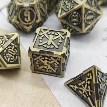 ZAKON PALADYNÓW ZESTAW 7 METALOWYCH KOŚCI RPG