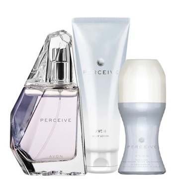 Avon Perceive Zestaw damski [Perfumy 50 ml + Balsam + Kulka]