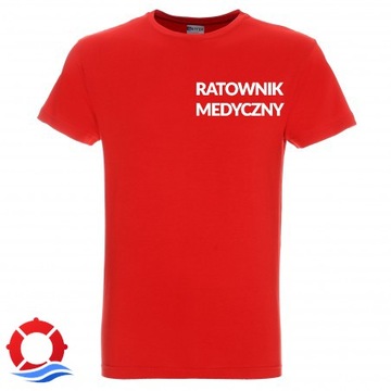 Koszulka czerwona bawełniana Ratownik Medyczny S