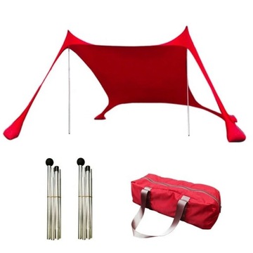 SURTEP Schronisko plażowe Shade Aluminium z UV 50+, 200x210x150cm, Czerwone