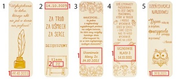 ZAKŁADKA DO KSIĄŻKI - DZIEŃ NAUCZYCIELA DREWNIANAN GRAWER PREZENT