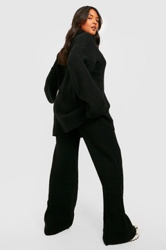 Boohoo arg sweter czarny spodnie zestaw komplet dzianinowy 2XL/3XL NG6