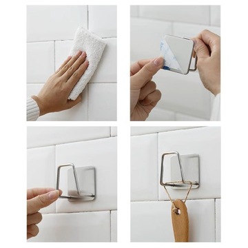 САМОКЛЕЯЩАЯСЯ МЕТАЛЛИЧЕСКАЯ ВЕШАЛКА-ДЕРЖАТЕЛЬ ДЛЯ КУХОННОЙ ПОСУДЫ ГУБКА