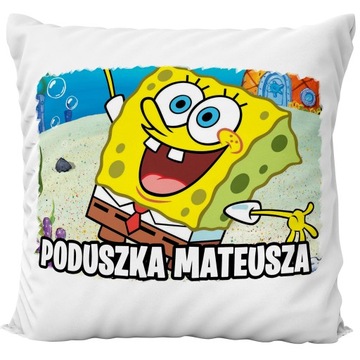 PODUSZKA SPONGEBOB + TWOJE IMIĘ PREZENT NA URODZINY DZIEŃ DZIECKA WZORY