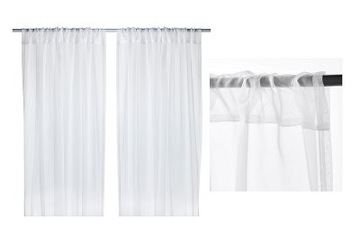 Zasłony firany IKEA TERESIA białe 2szt. 145x300cm