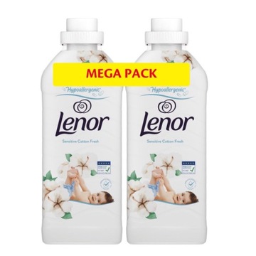 Lenor Płyn Do Płukania Sensitive Cotton 2 x 925ml