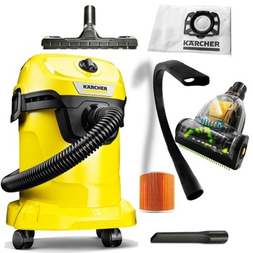MOCNY ODKURZACZ PRZEMYSŁOWY KARCHER WD3 TURBO XXXL ZESTAW SET 2024 NADMUCH