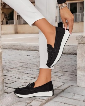 CZARNE MOKASYNY DAMSKIE ZOLI 40