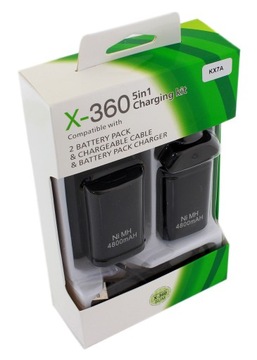 ДОК-СТАНЦИЯ ДЛЯ ЗАРЯДНОГО УСТРОЙСТВА ДЛЯ MICROSOFT XBOX 360, 2 аккумулятора + USB-кабель KX7A