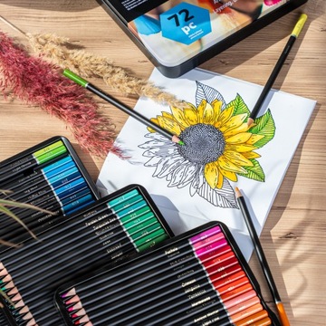 НАБОР ХУДОЖЕСТВЕННЫХ ПРОФЕССИОНАЛЬНЫХ КАРАНДАШЕЙ В МЕТАЛЛИЧЕСКОМ ФОРМАТЕ 72 шт.