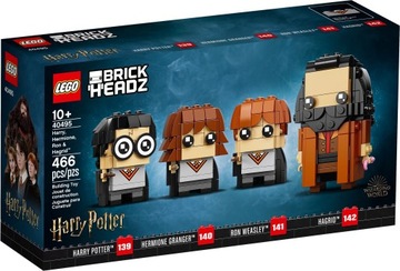 Klocki LEGO BrickHeadz 40495 Harry Hermiona Ron Hagrid NOWE Prezent Hogwart