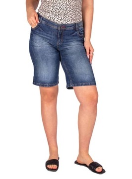KRÓTKIE SPODENKI jeansowe damskie PLUS SIZE dżinsowe PRZED KOLANO 46 3XL