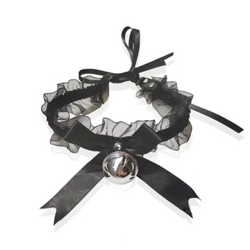 Nowy regulowany koronkowy Choker z dzwonkiem słodk