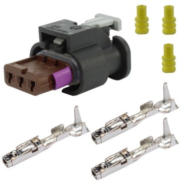 Wtyczka 3-pin 4F0973703A /zest z konektorami/