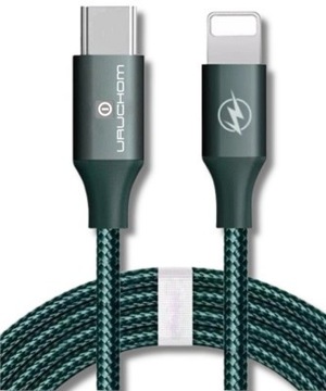 SZYBKI Kabel USB C - LIGHTNING PRZEWÓD DO 11 12 13 14 PRO 30W 1M ZIELONY