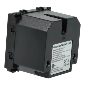РОЗЕТОЧНЫЙ МОДУЛЬ ИНТЕЛЛЕКТУАЛЬНАЯ РОЗЕТКА 230В С ШТЫРЬКОМ ЧЕРНЫЙ ZigBee 1F