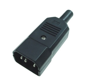 Gniazdo IEC 230V 3pin na przewód - męskie